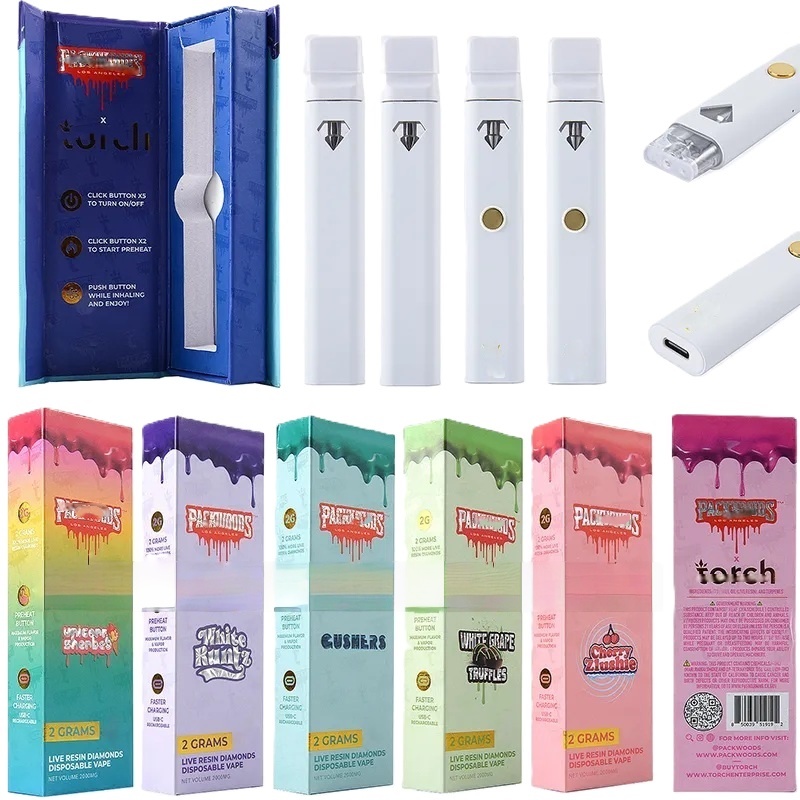 Custom Packaging Box for Packwoods Torch 1g, Magnetic Packaging Box with Sponge Lining