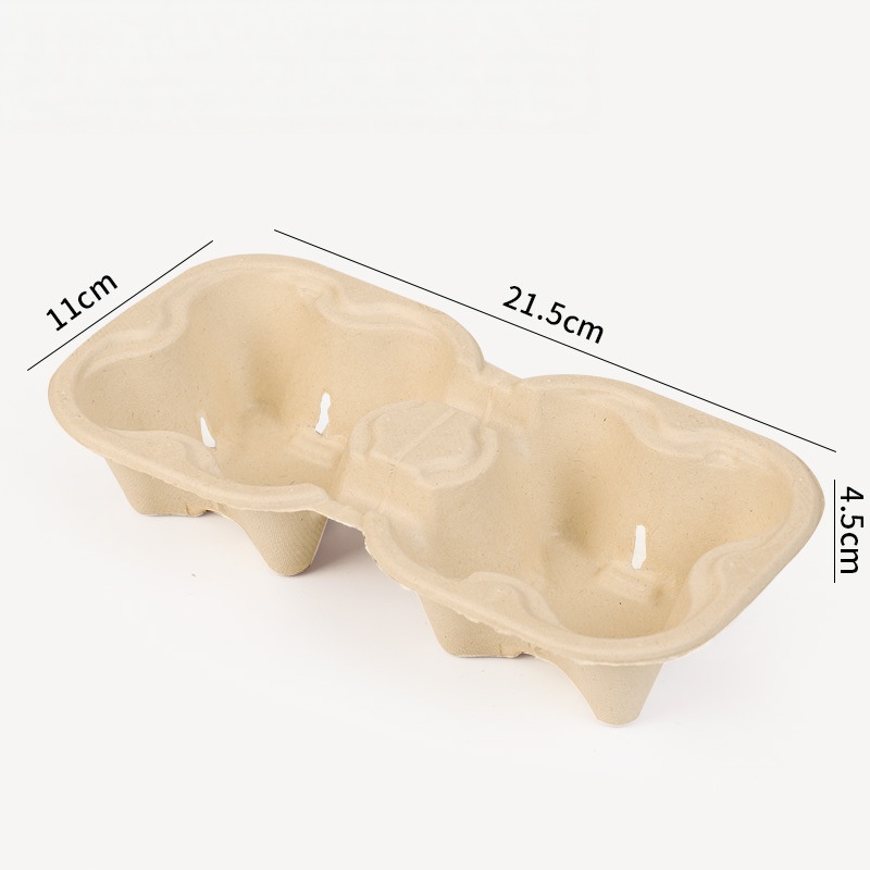 Custom Size Available Eco-Friendly Pulp Molded Coffee Cup Carrier - Biodegradable Multi-Compartment Takeaway Coffee Tray