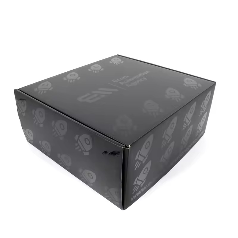 Wholesale Customized fancy-designed black mailer box – luxury corrugated cardboard packaging for clothing shipping, with logo Manufacturers, Factory