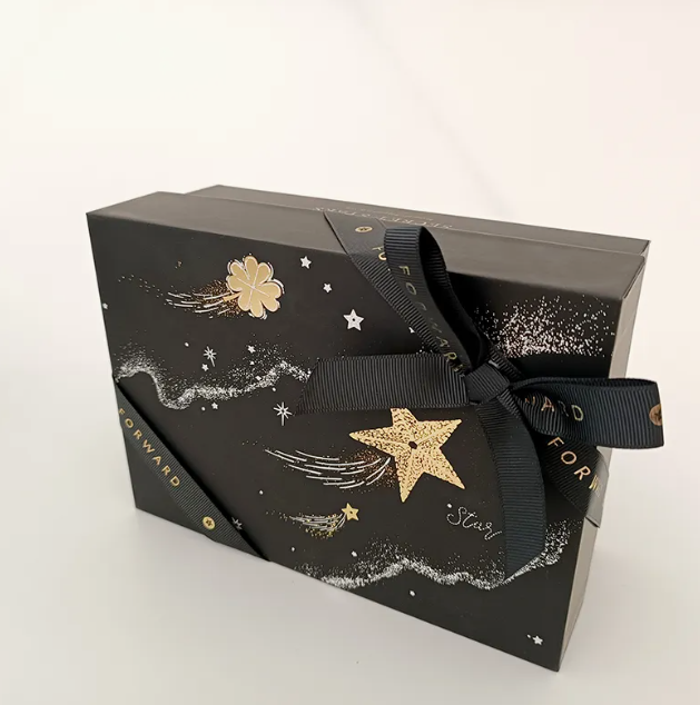 Custom Luxury Paper Packaging Box & Gift Bag with Ribbon