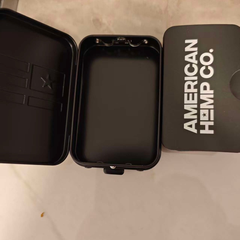 Custom American Hemp Co. Custom Size & Custom Printing Process Child-Resistant Tin Box for Premium Hemp Pre-Rolls Storage Supplier, Company