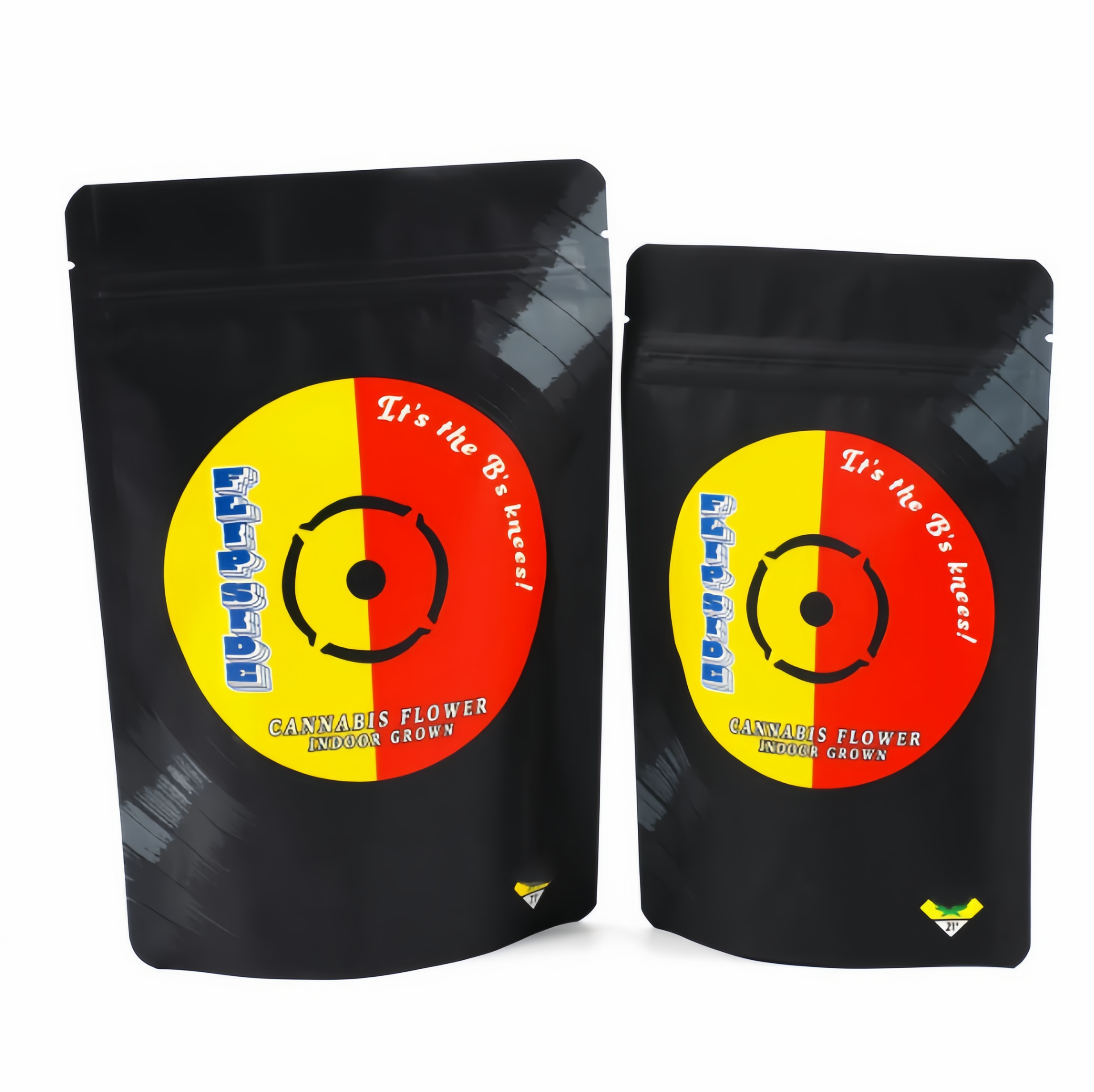 Custom Printed Cannabis Sealable Bags  Windowed Marijuana Gummy Bags  Mylar Marijuana Gummy Bags