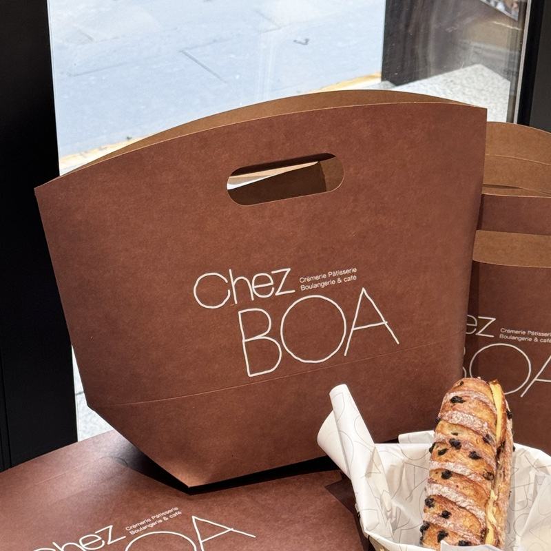 High-Quality Creative Bread Tote Bag with Customized logo Special-shaped Baked Dessert Packing Bag Kraft Paper Packaging Bag Supplier, Factories