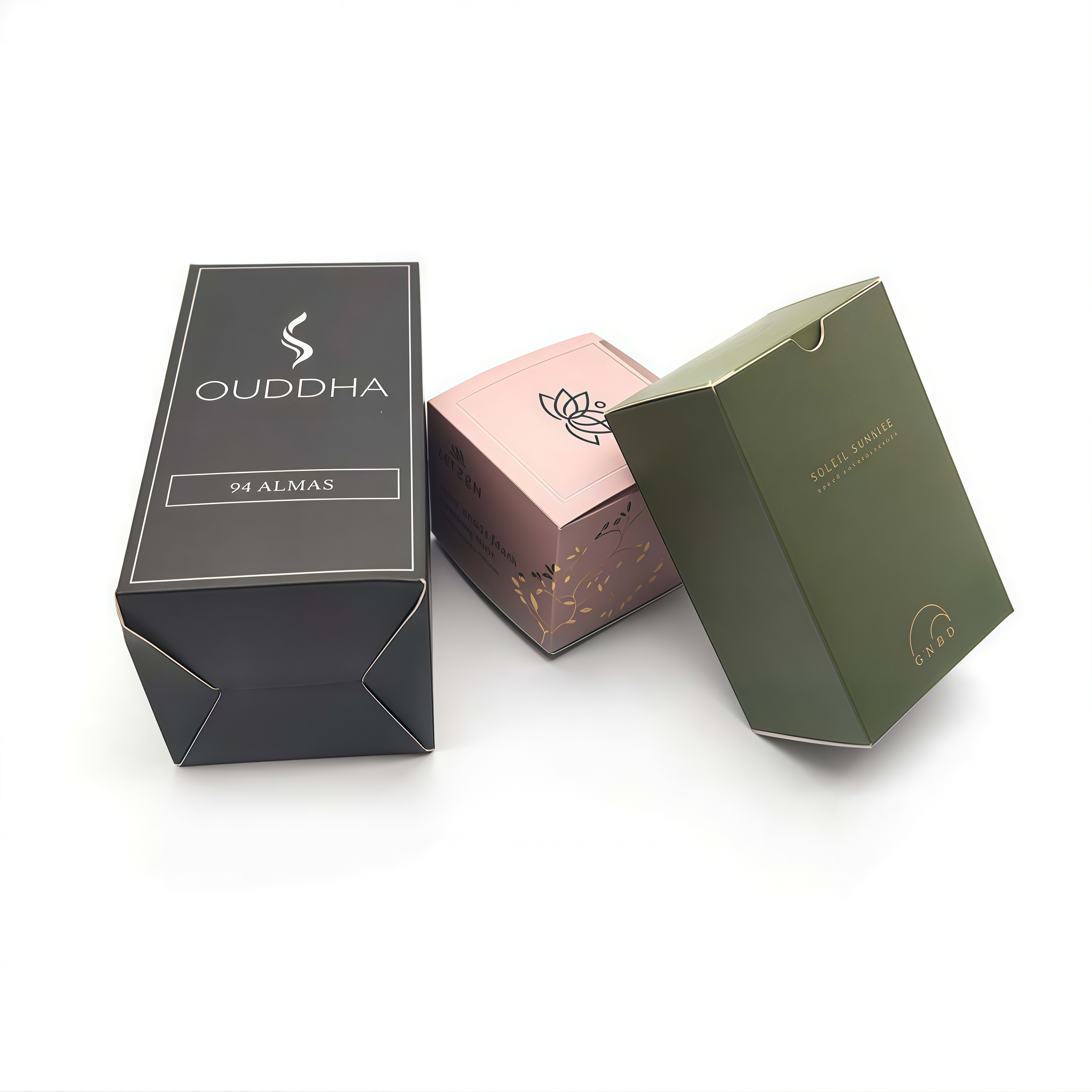 Custom Cosmetic Folding Printed Boxes - Full-Color Printing Cosmetic Paperboard Packaging, Folding Paper Boxes with Printing