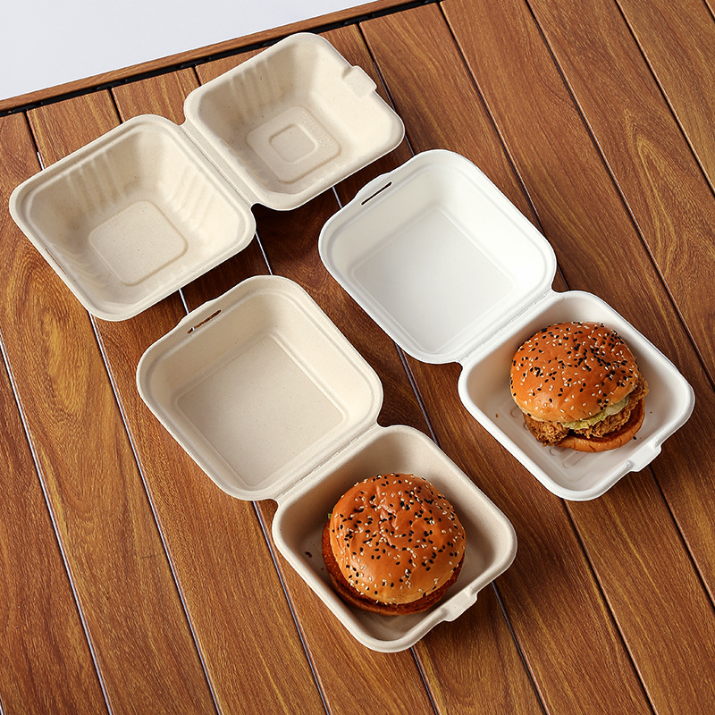Wholesale  Disposable Biodegradable Sugarcane Bagasse Take Away Lunch Box with Lid Suppliers, Factory
