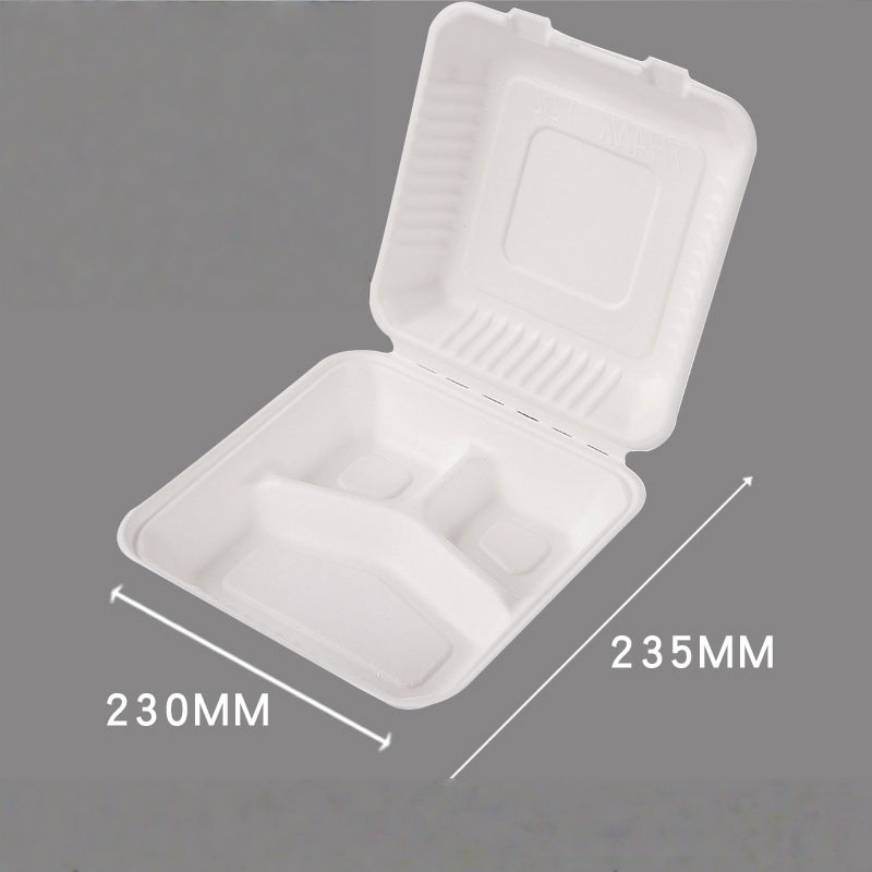 Wholesale  Disposable Biodegradable Sugarcane Bagasse Take Away Lunch Box with Lid Suppliers, Factory
