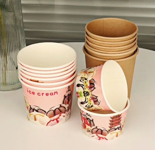 Wholesale Desserts Custom Printed Recycled Disposable Ice Cream Paper Cups 7oz 8oz 10oz 12oz 16oz 20oz 22oz 24oz Supplier, Company