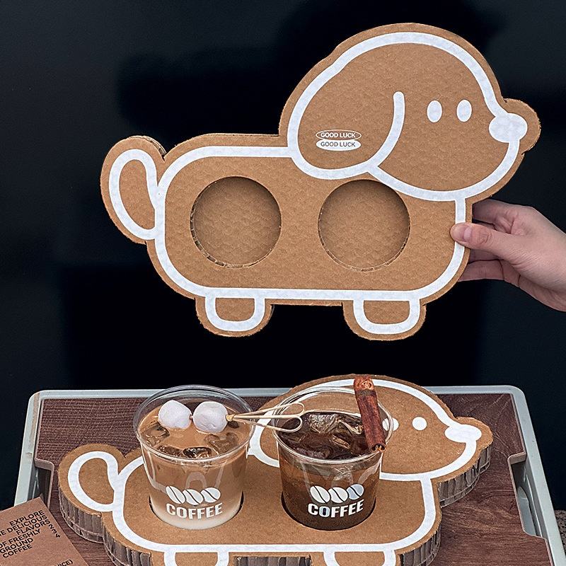 Wholesale Internet Celebrity Corrugated Single Coffee Tea Display Stand Honeycomb Paper Cup Holder Disposable Puppy Tasting Cups Included Supplier, Suppliers
