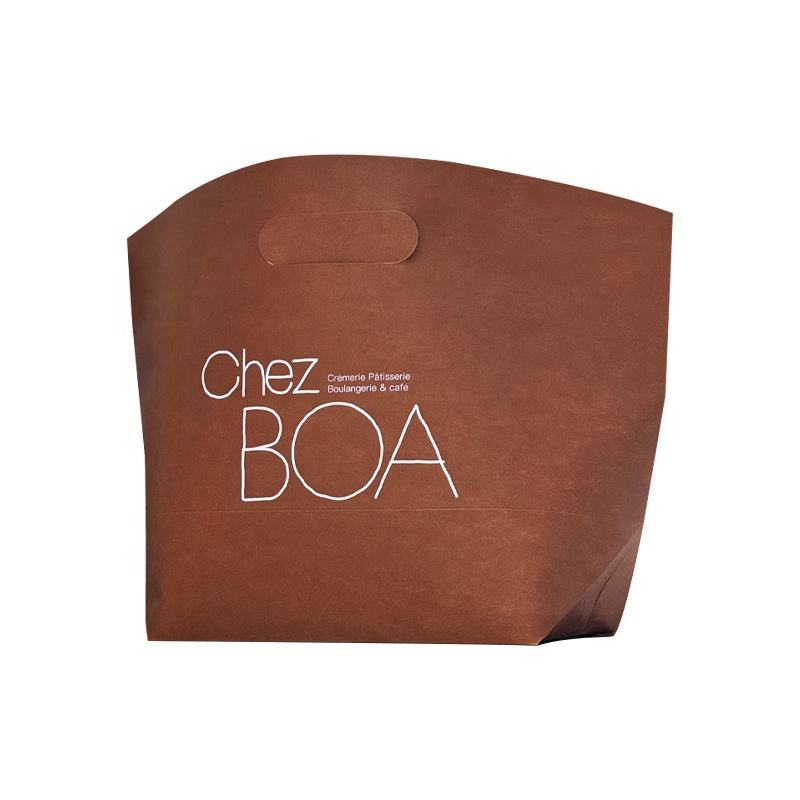 High-Quality Creative Bread Tote Bag with Customized logo Special-shaped Baked Dessert Packing Bag Kraft Paper Packaging Bag Supplier, Factories