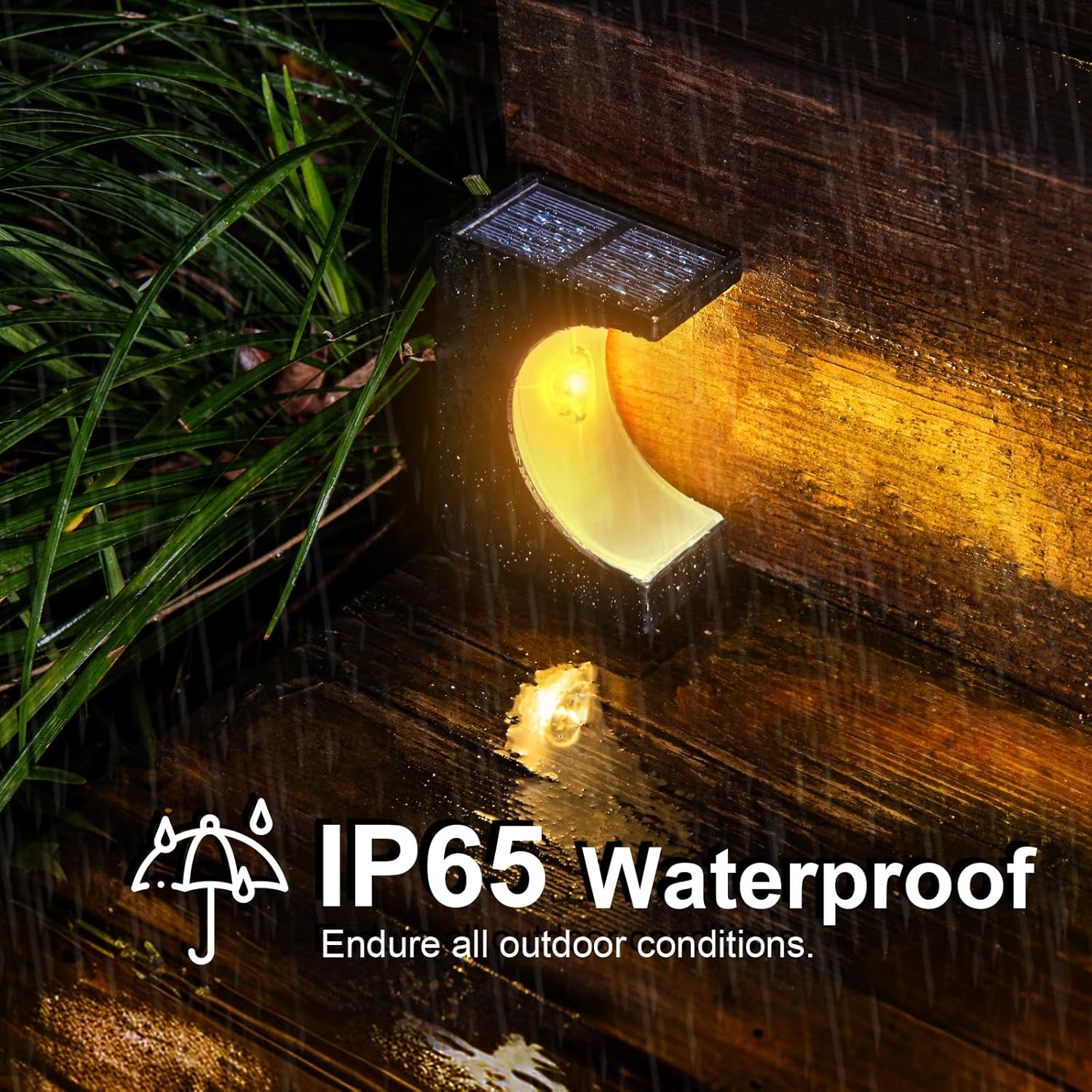 LED Outdoor Solar Step Lights IP65 Waterproof 3500K Daylight Garden Stair Deck Lamps Battery Monocrystalline Landscape RoHS DC