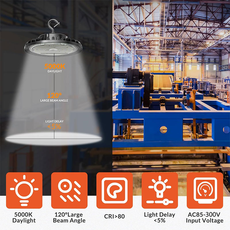 LED UFO Bay Light 100W IP66 Waterproof Industrial Led Light Warehouse for Warehouse and Manufacturing Facility