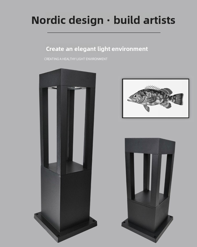 Luxury Aluminum Garden Lamp Landscape Pathway Modern LED Bollard Post Light AC Outdoor Waterproof IP66 Lawn Light Wholesale