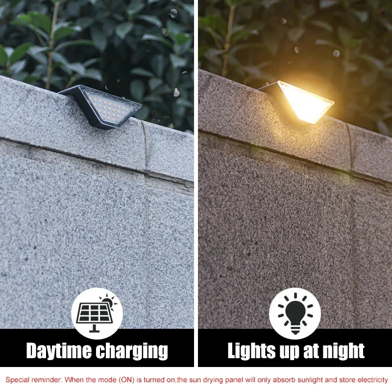Outdoor Lighting 24 LED Solar Step Lights for Outside 14500 Battery Polysilicon IP65 Waterproof Landscape Solar Wall Deck Lamps