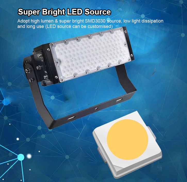 DMX Control Tri Colors IP65 Outdoor CCT Adjustable LED Floodlight 100W 200W 300W 400W 500W 600W For Street Road Lighting