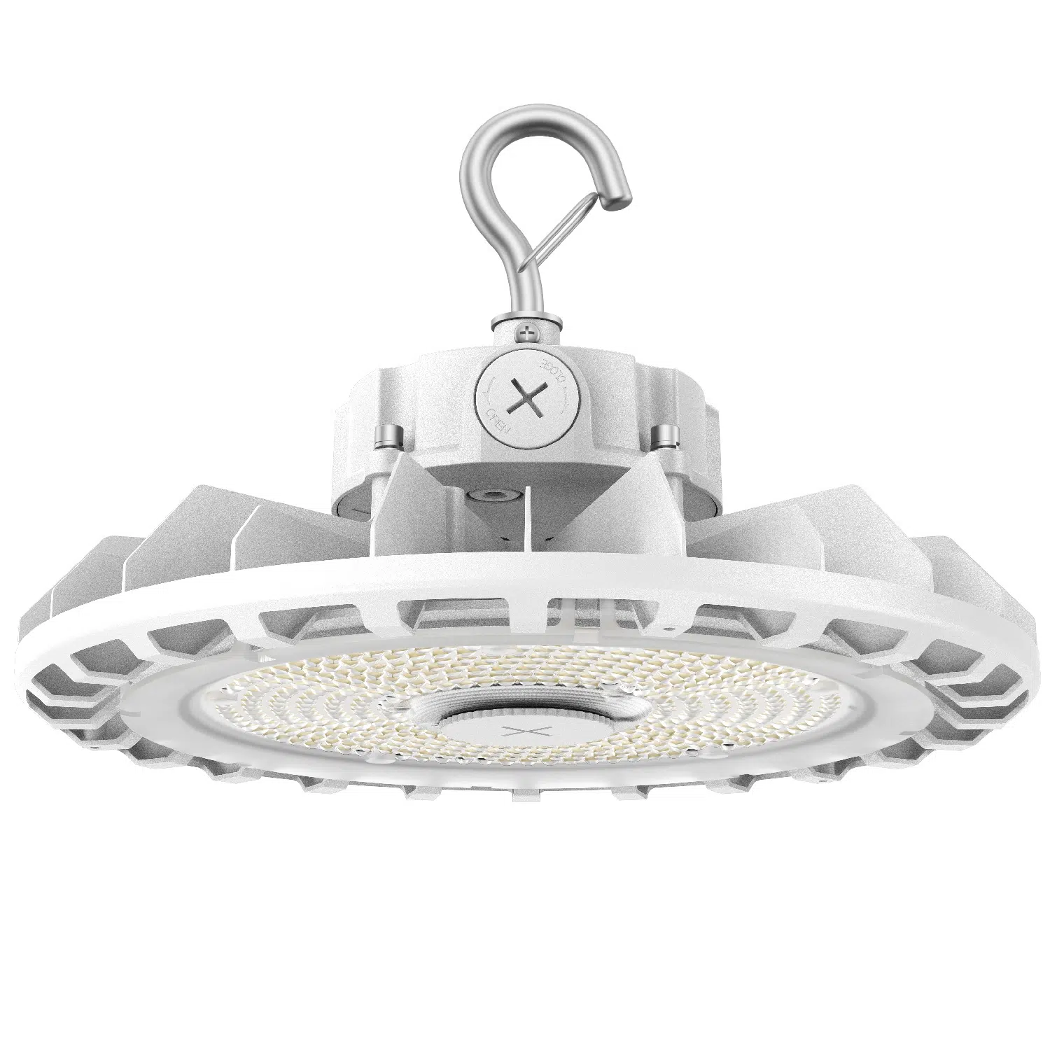 Adjustable UFO High Bay Light - 120/200W LED 16000-32000 Lumens 3500K-5000K White/Black Housing