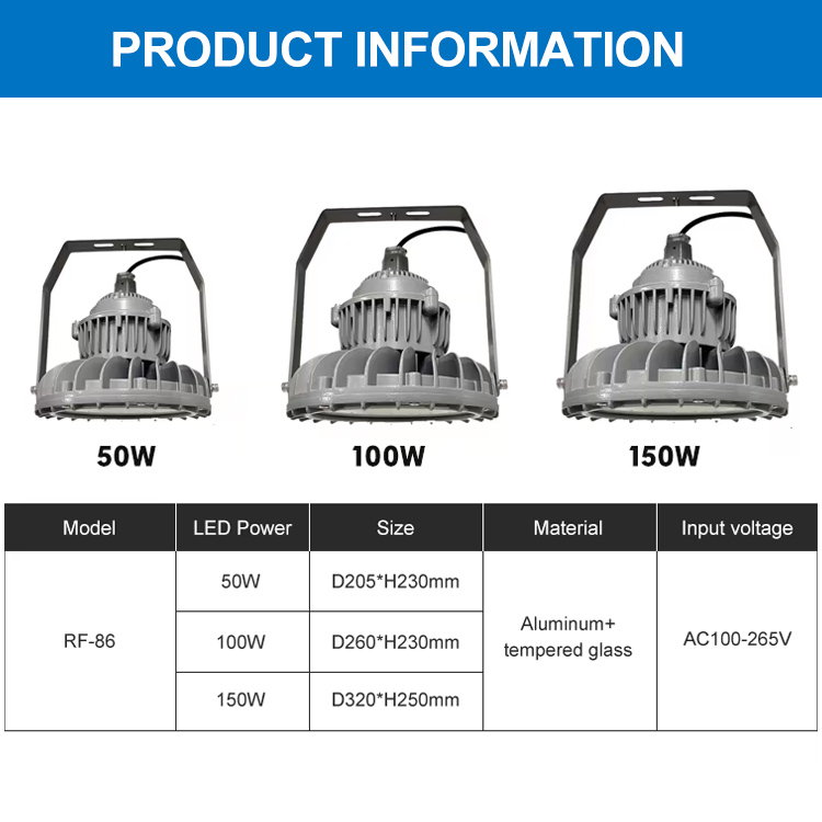 Top Selling Product Ufo High Bay Light Ip65 Waterproof Workshop 50w 100w 150w Led Explosion Proof Light