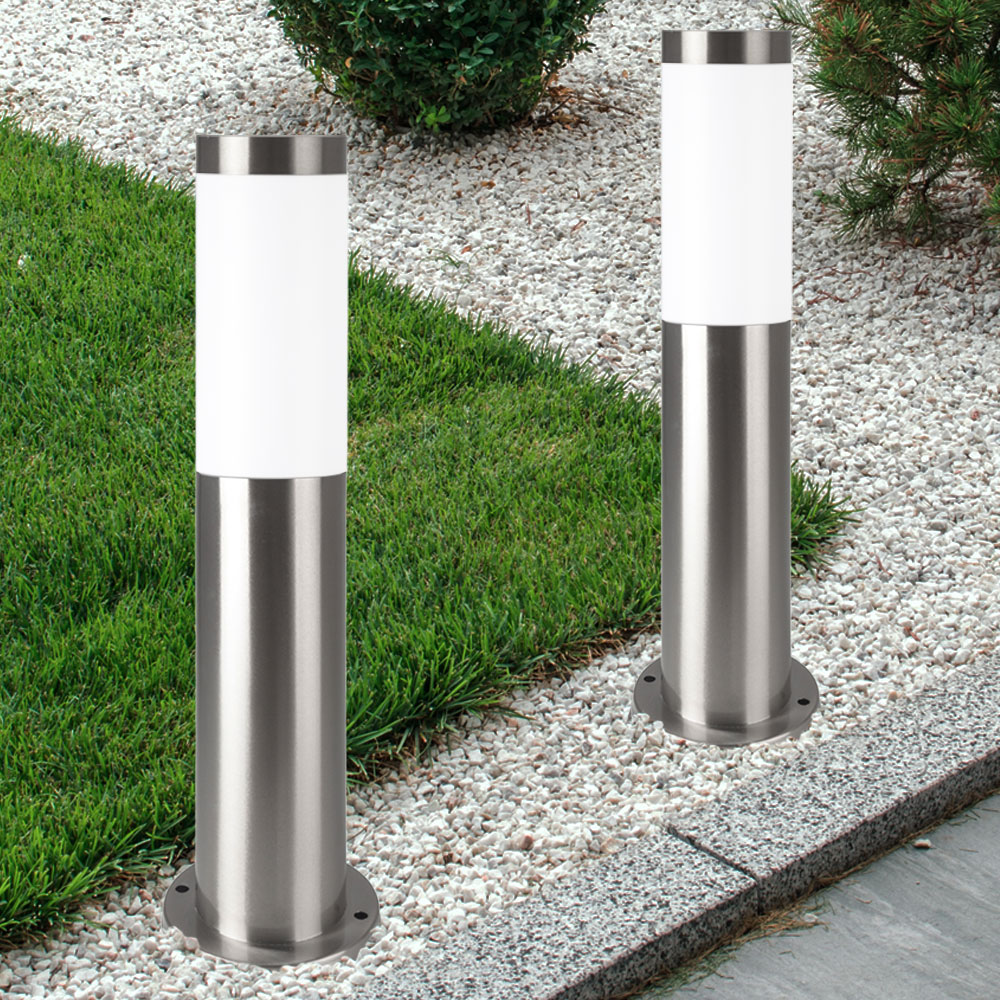 Landscape Stainless Steel Cylinder IP44 Outdoor Waterproof Led E27 Garden Lawn Light Bollard Round