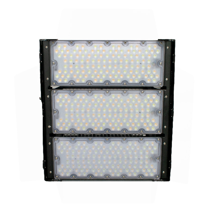 DMX Control Tri Colors IP65 Outdoor CCT Adjustable LED Floodlight 100W 200W 300W 400W 500W 600W For Street Road Lighting