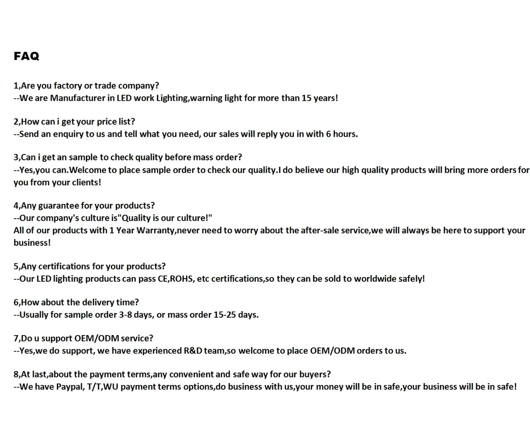 FAQ info