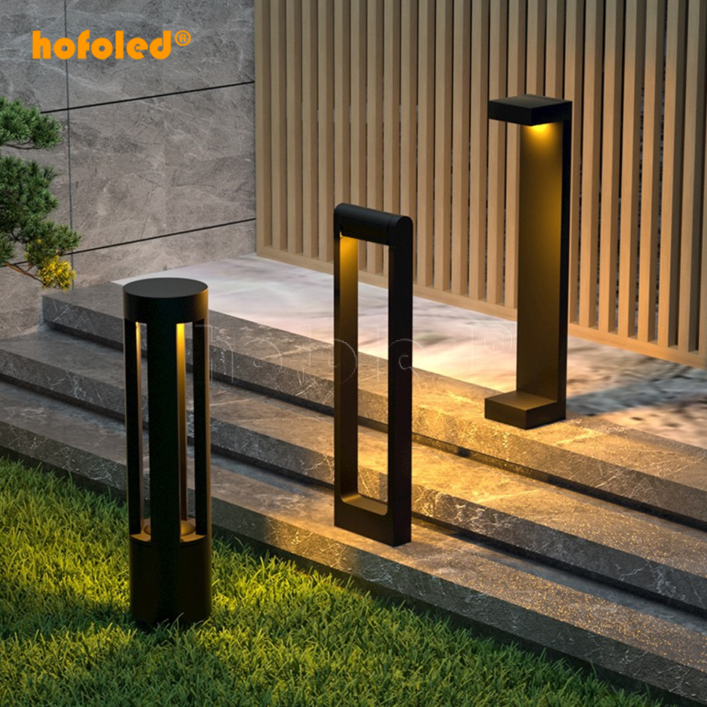 Modern 12W Post Light IP65 Waterproof Pillar Bollard Light Landscape Pathway Outdoor Led Lawn Lamp Garden Lighting