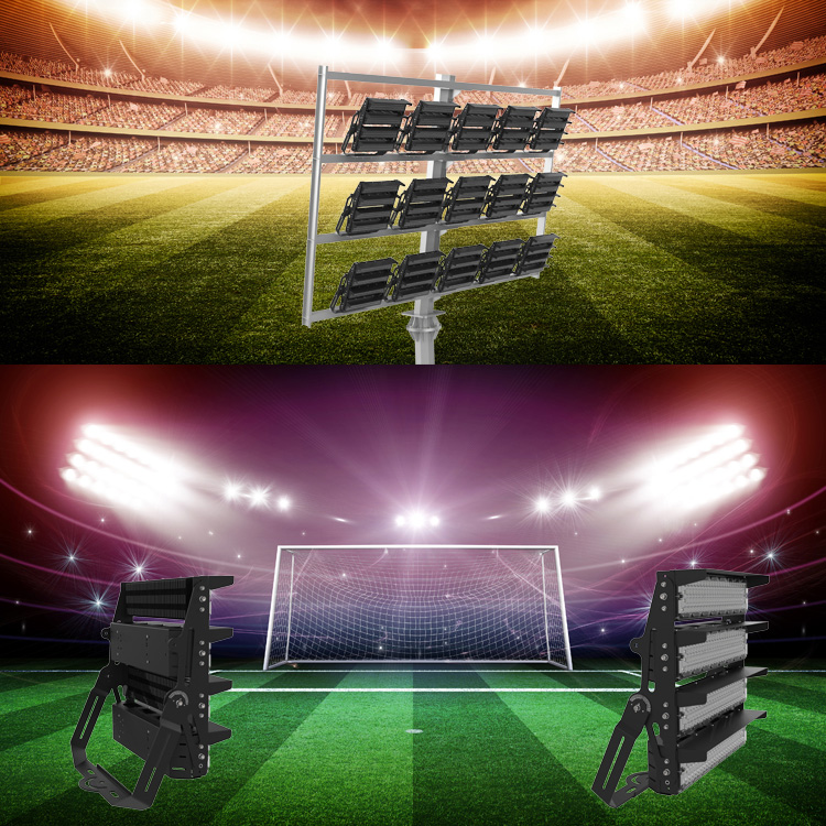 IP66 2000W LED Stadium Flood Light with SMD5050 Chips Adjustable Beam Angle &amp; Color Temp for Sports Arenas