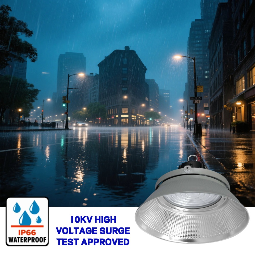 100W 200W 250W High Bay for Commercial Lighting Factory Warehouse UFO Plug Play Shop Lights IP66 Waterproof Aluminum CE