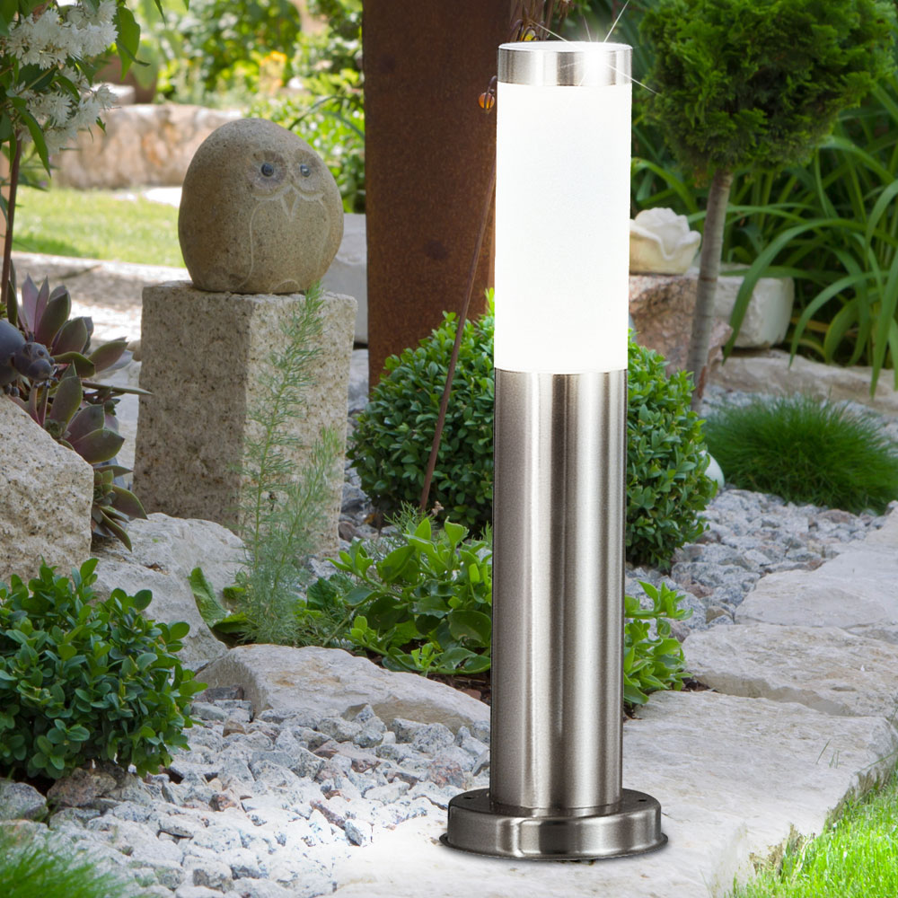 Landscape Stainless Steel Cylinder IP44 Outdoor Waterproof Led E27 Garden Lawn Light Bollard Round