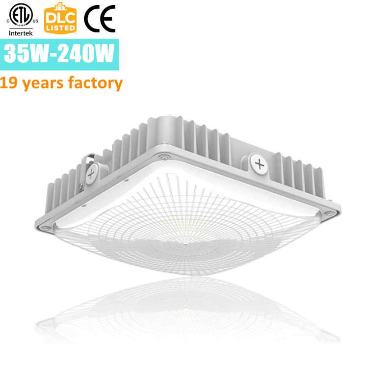 BIS FCC PSE CE RoHS Led Canopy Lights 40w 60w 80w 100w 150w 200w 240w Playground Gym Warehouse Garage Backyard High Bay Lighting