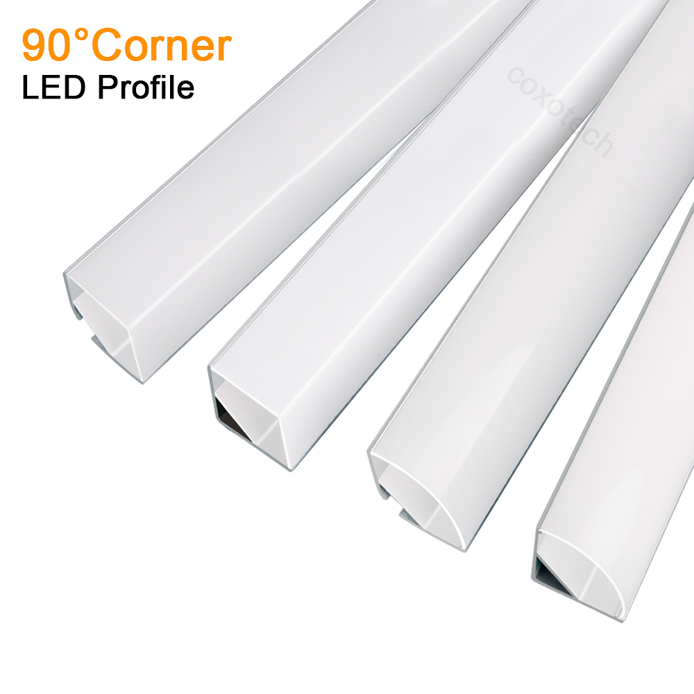 Slim Recessed Aluminum LED Channel Profile With Diffuser Cover For Cabinet Wall And Ceiling LED Strip Light Installation