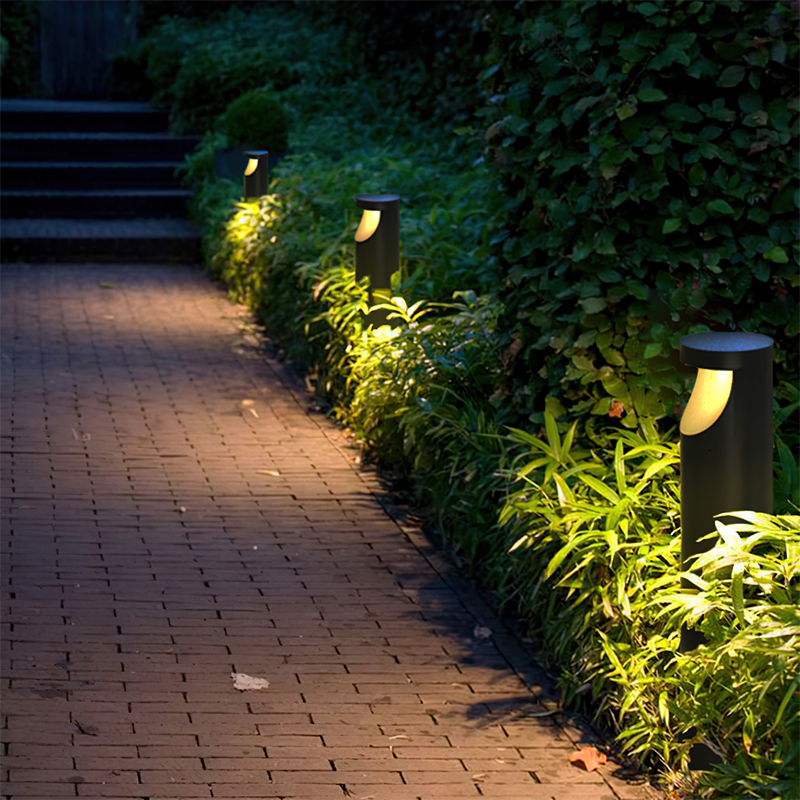 IP65 Waterproof LED Landscape Lawn Lamp Aluminum Body Outdoor Garden Path Light with 220V Solar Power Post Bollard Lighting