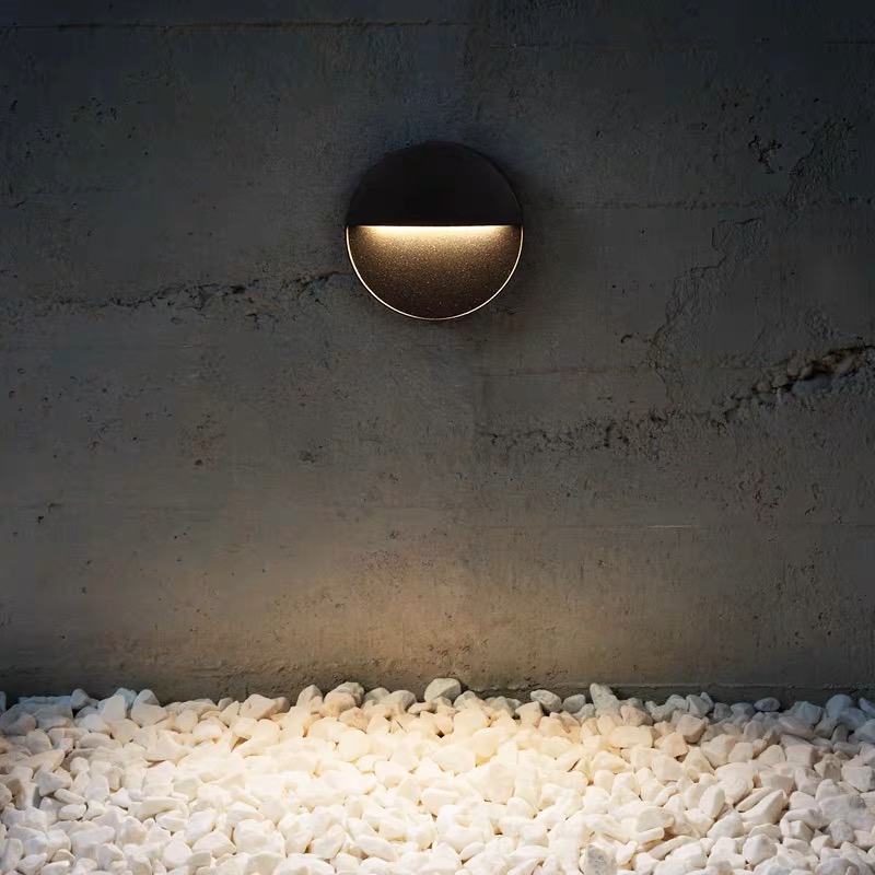 Outdoor Waterproof Circular Simple LED Staircase Corridor Step Light Garden Decorative Landscape Light