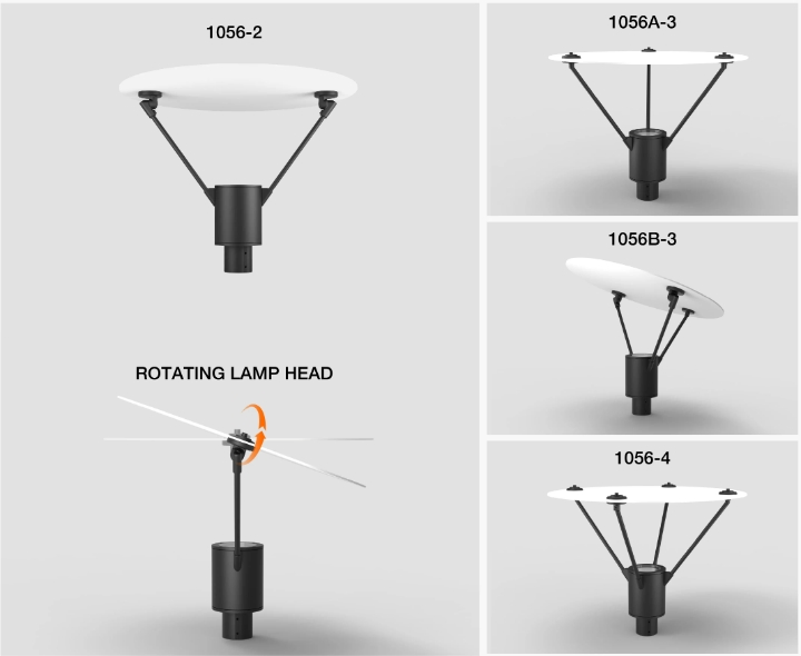 Hot Sale LED-Light OEM LED Garden Light Die-Casting Aluminum CE RoHS LED Outdoor Lighting Post Top Rotating Lamp Head