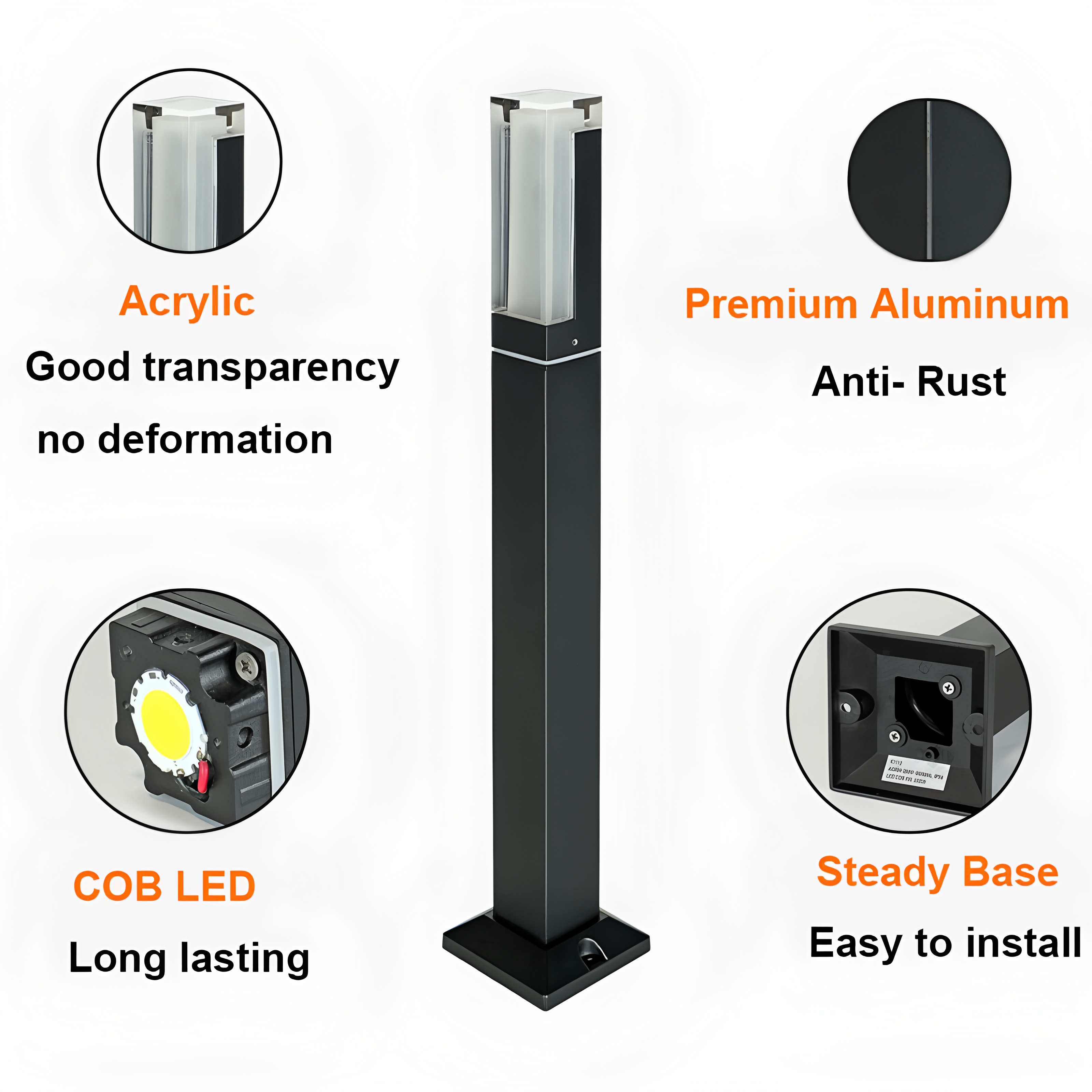 Outdoor Waterproof LED Bollard Light New Style Aluminum Garden Path Square Lawn Lamps IP65 Decorative Pathway Landscape Lighting