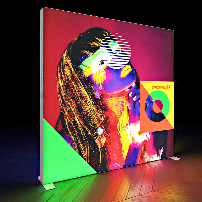 PDyear Custom Printing SEG PVC Advertising Light Box Fabric Banner Stands Backlit Display LED Lightbox For Exhibition Event