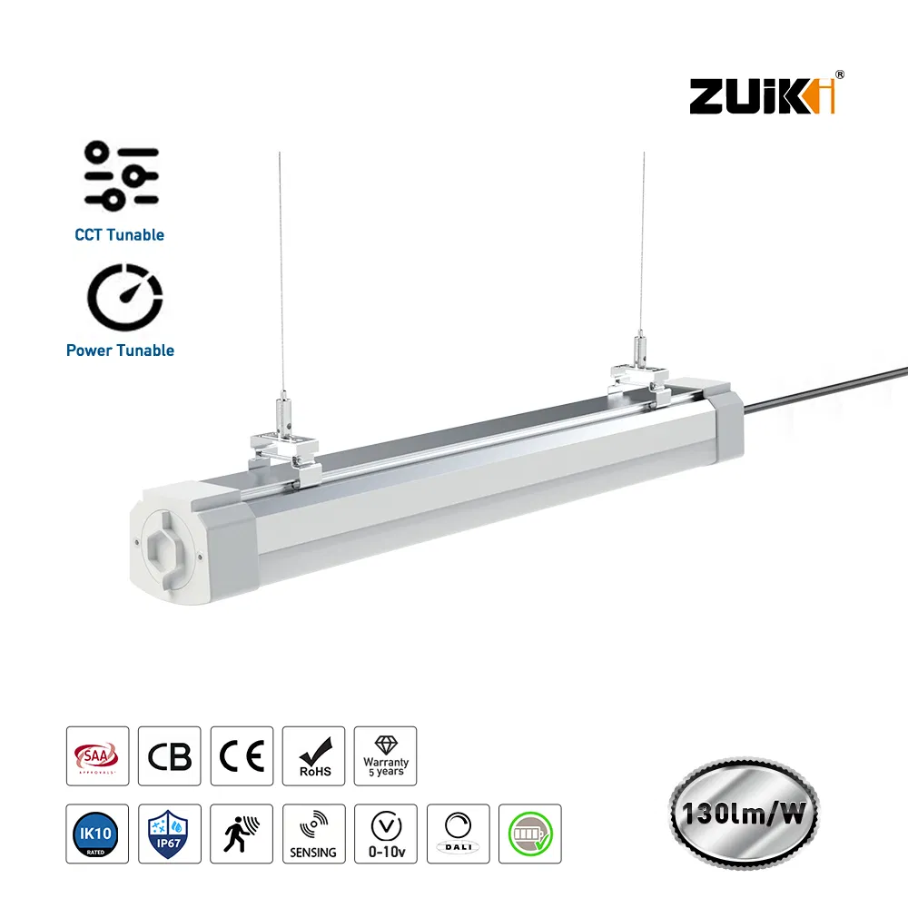 IP67 Waterproof ETL CE CB RoHS Approve 6063 Aviation Aluminum Fire Protection Anti-UV LED Tri-Proof Light