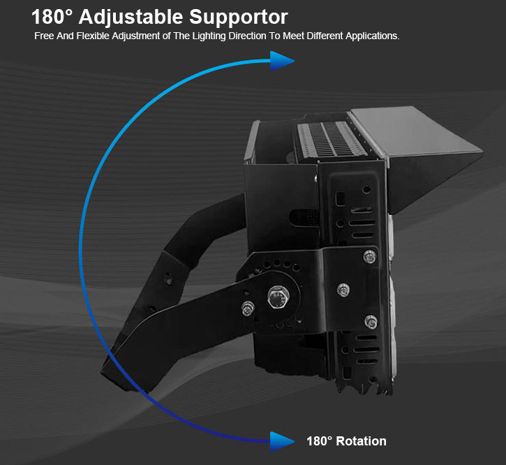 DMX Control Tri Colors IP65 Outdoor CCT Adjustable LED Floodlight 100W 200W 300W 400W 500W 600W For Street Road Lighting