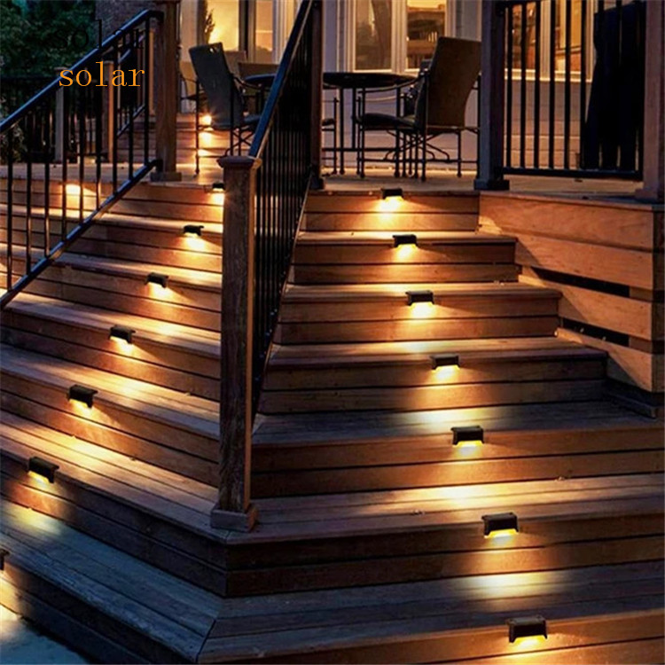 Passage Color Changing Led Outdoor Recessed Step Light Corner Lamp Ip65 Waterproof Solar Staircase Stair Light