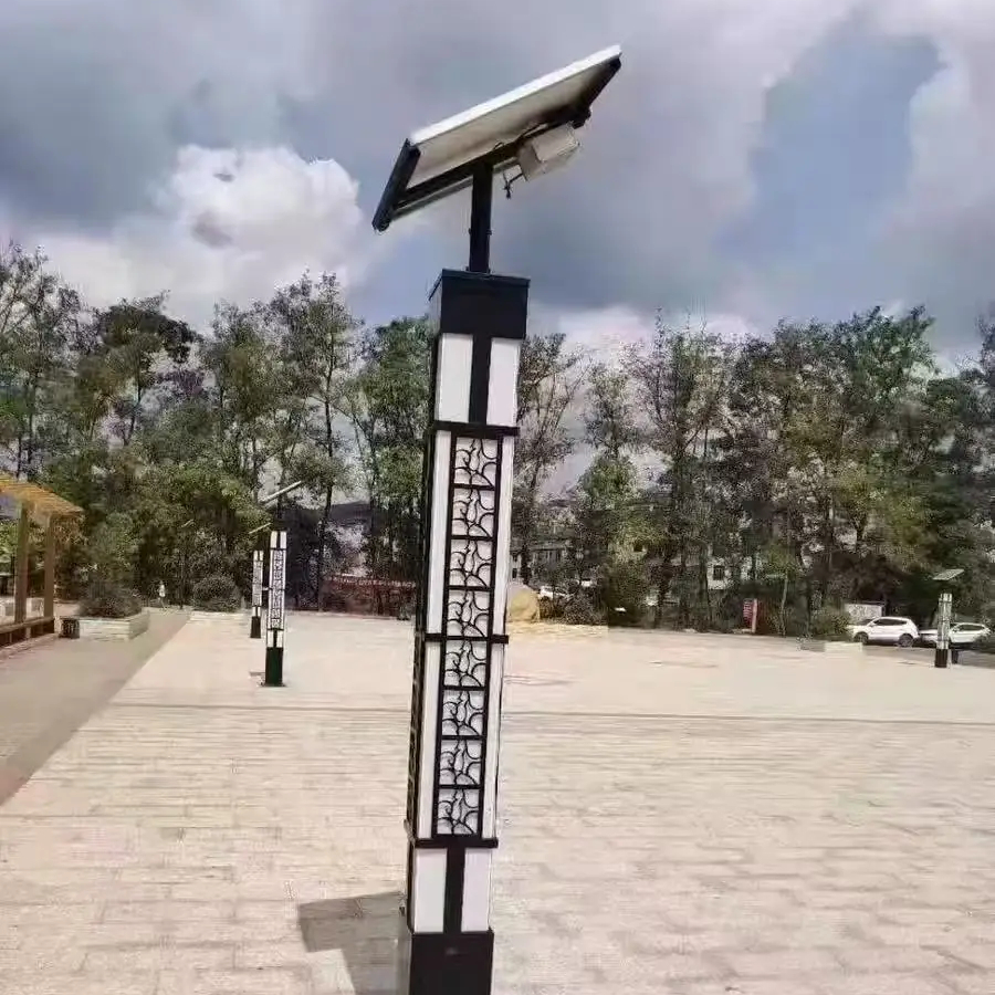Wholesale 3M Post Lamp Pole OEM High Lumen Square Led Bollard Solar Garden Light Outdoor