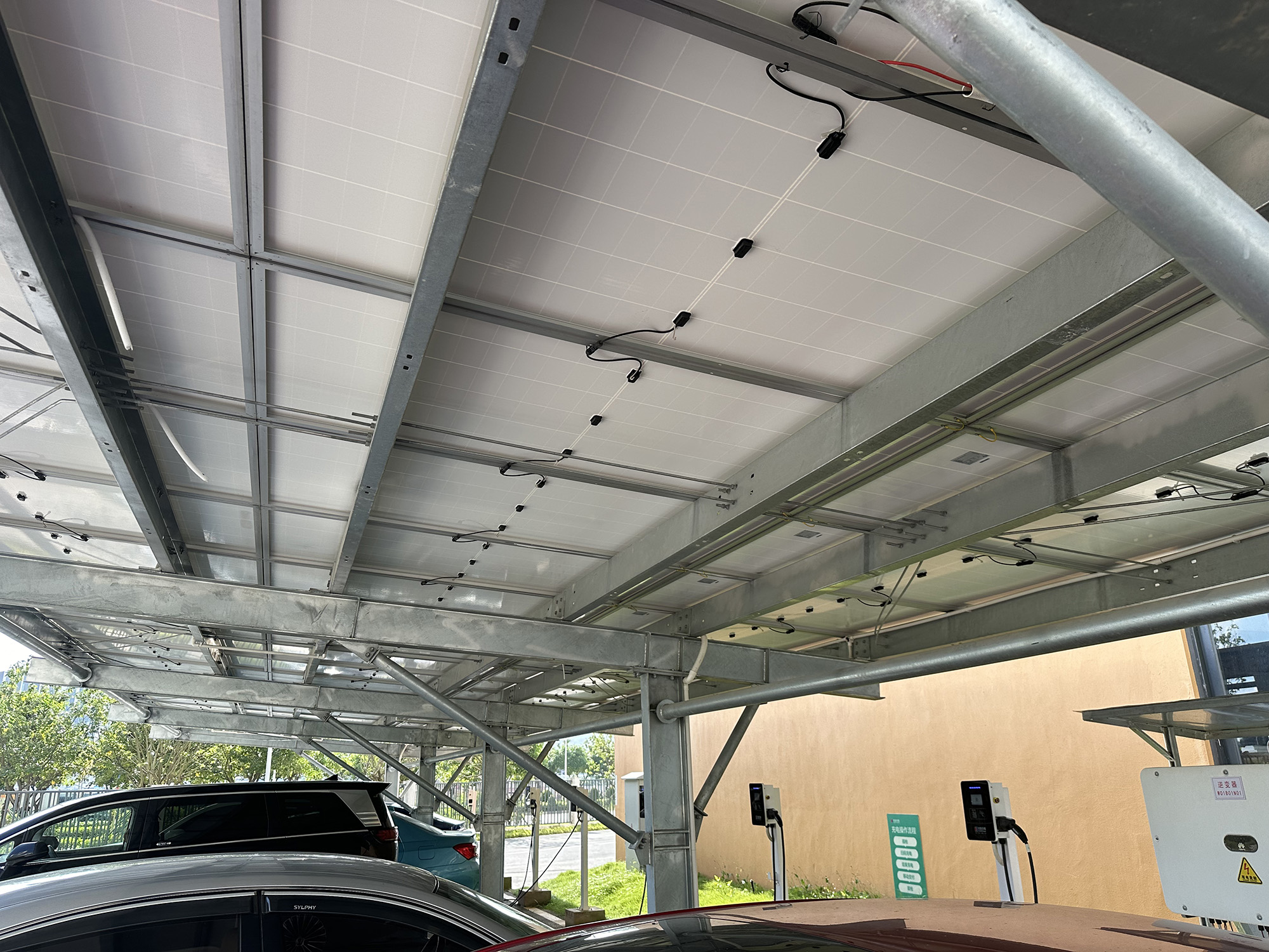 Solar Bus Shelter Mounting Structure C Channel For Public Transit PV Canopy System