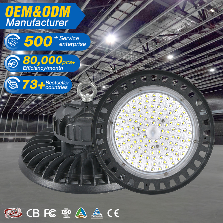 High Brightness Factory Warehouse Industrial Canopy Light 100w 150w 200w 240w 300w Led Ufo High Bay Light