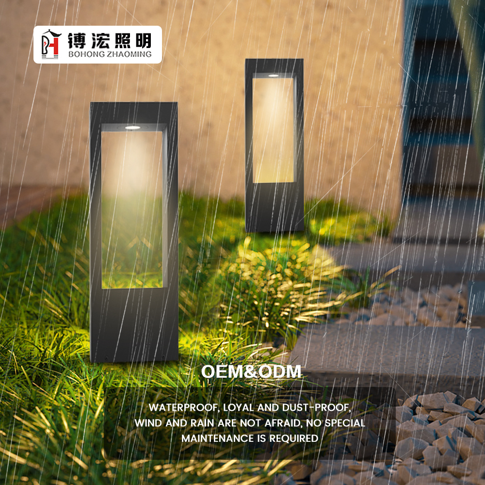Modern IP65 Waterproof LED Bollard Lamp Outdoor Garden Porch Illumination Decorative Pillar Light for Lawn AC Power Supply