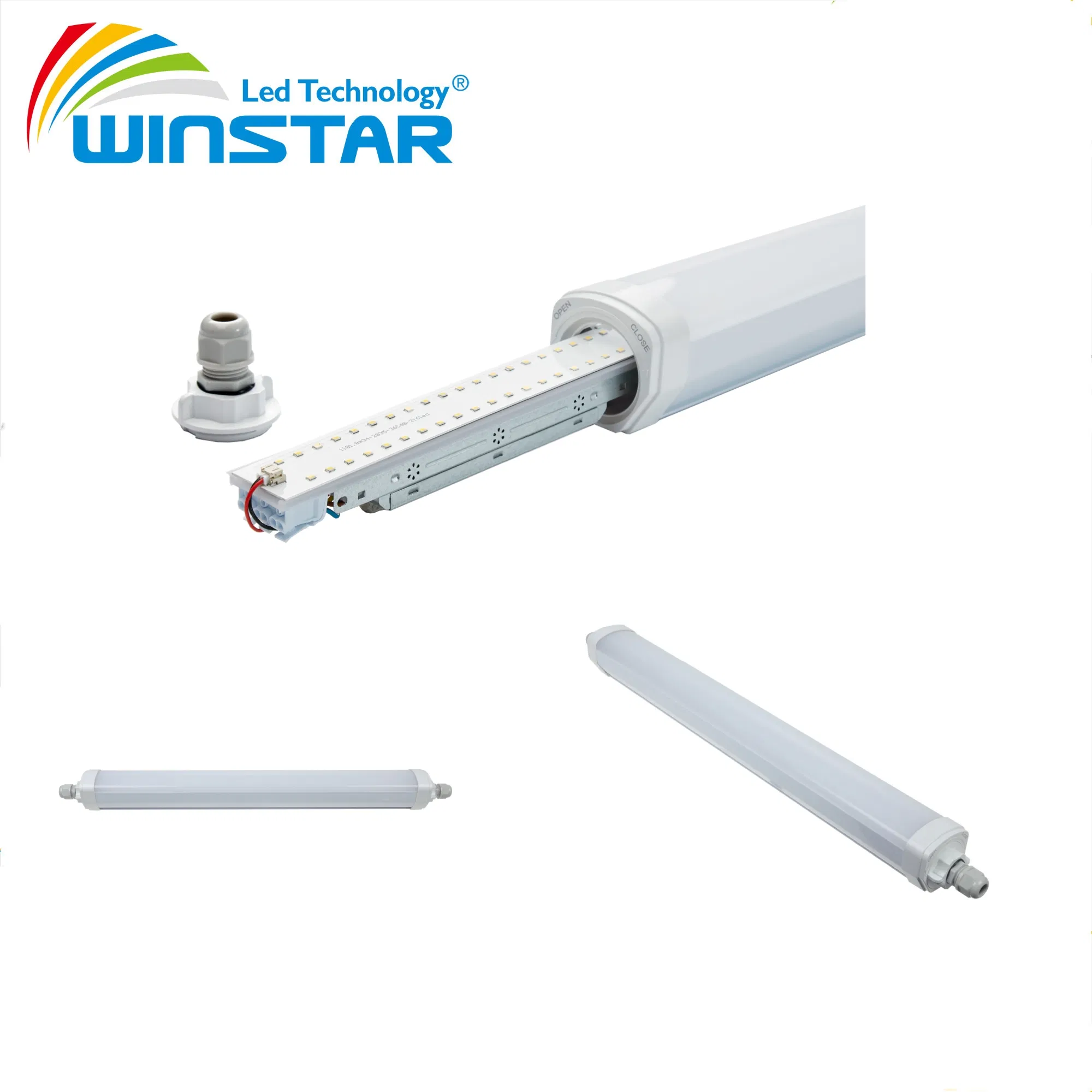 Heat Resistant LED Tri-Proof Light for Singapore Underground Tunnel Projects