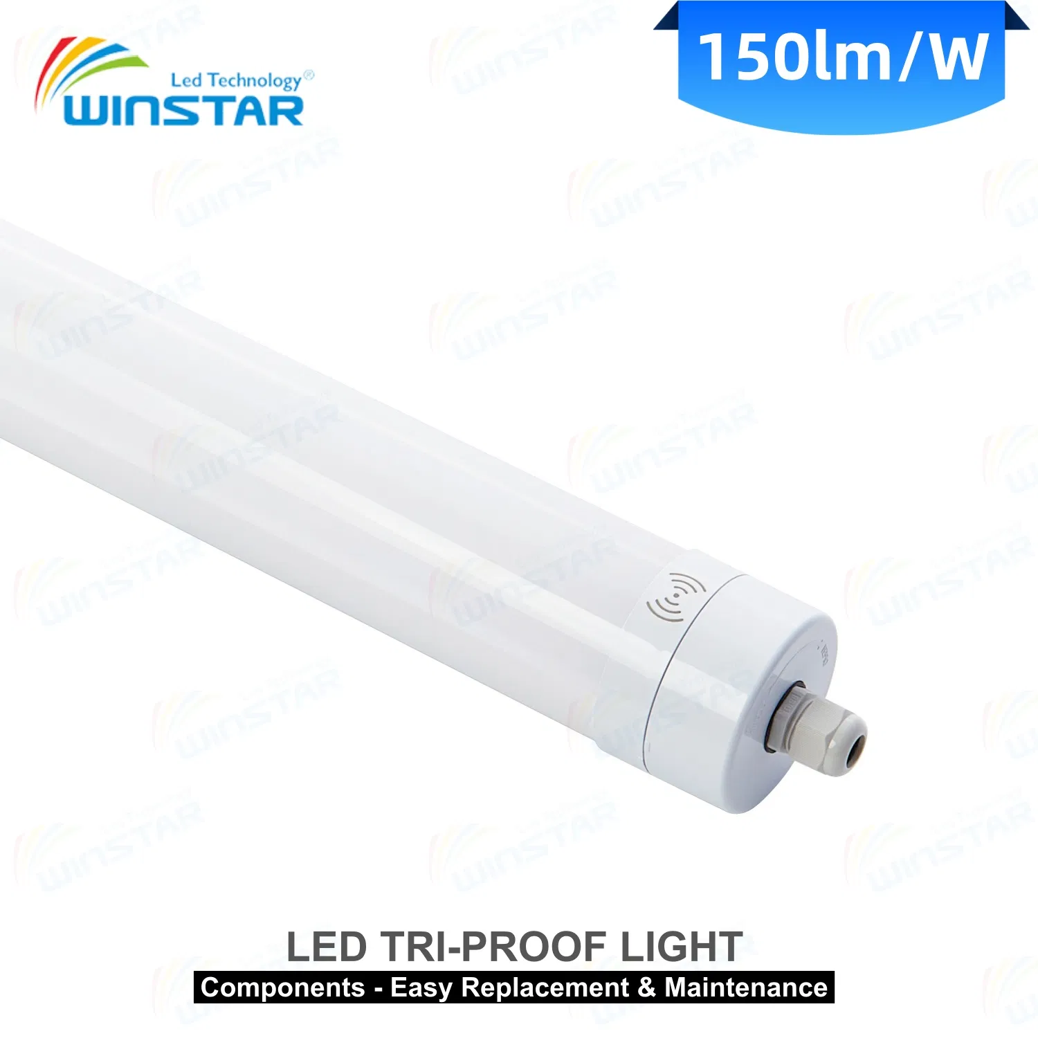 Winstar Bus Station LED Tri-Proof Light Anti-Vandal Ik10 for Public Transport Terminal Passenger Waiting Area 150lm/W