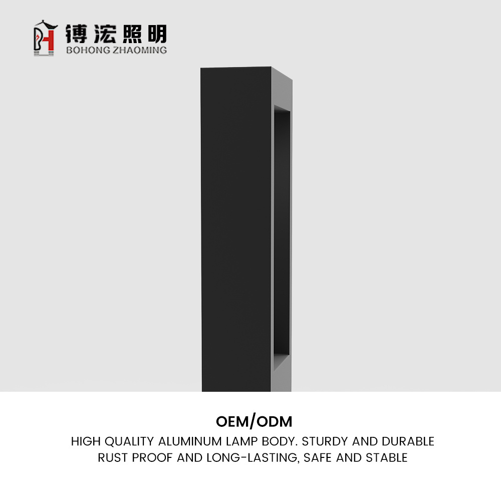Modern IP65 Waterproof LED Bollard Lamp Outdoor Garden Porch Illumination Decorative Pillar Light for Lawn AC Power Supply