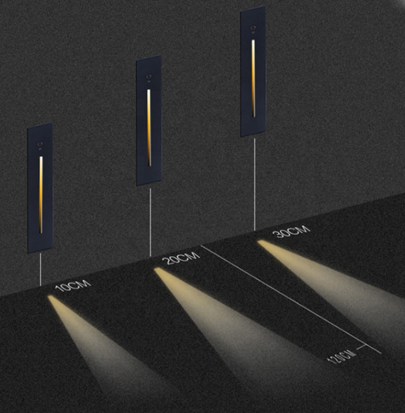 Motion Sensor Step Light LED Stair Led Floor Light Intelligent Outdoor IP66 Waterproof AC85-265V Induction Step Light Led
