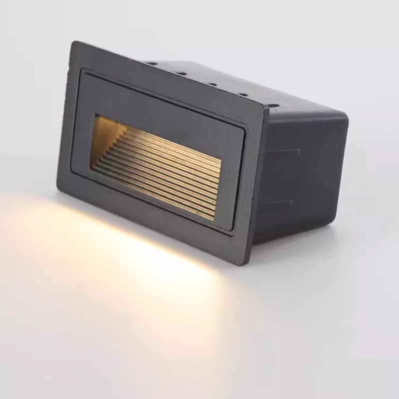 AC85-265V LED Wall Lamp Led Foot Light Waterproof Wall Corner Light Corridor Step Stair Light Rectangle Round Outdoor Aluminum