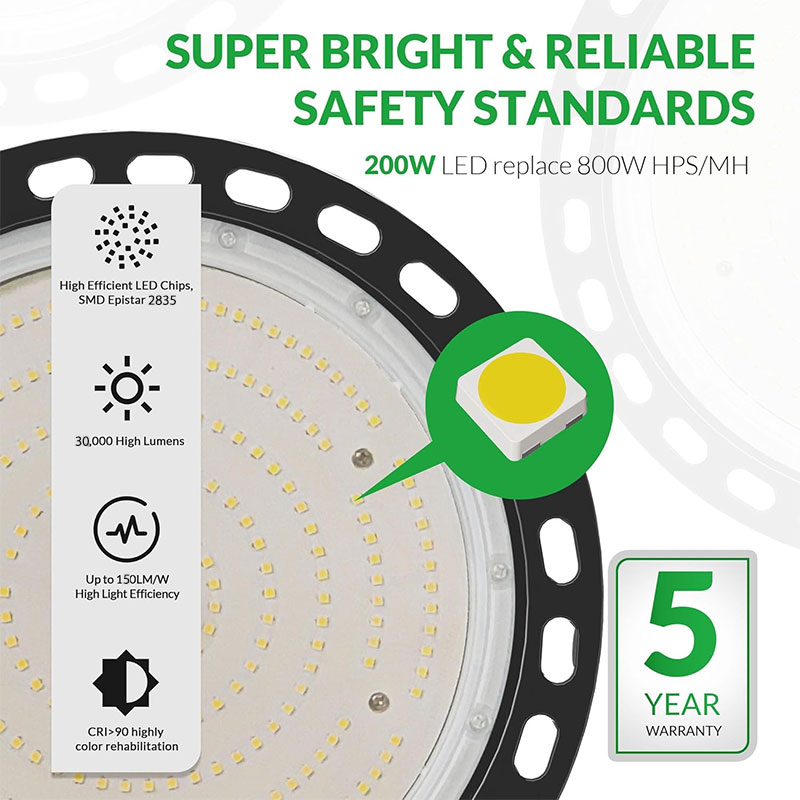 LED UFO Bay Light 100W IP66 Waterproof Industrial Led Light Warehouse for Warehouse and Manufacturing Facility