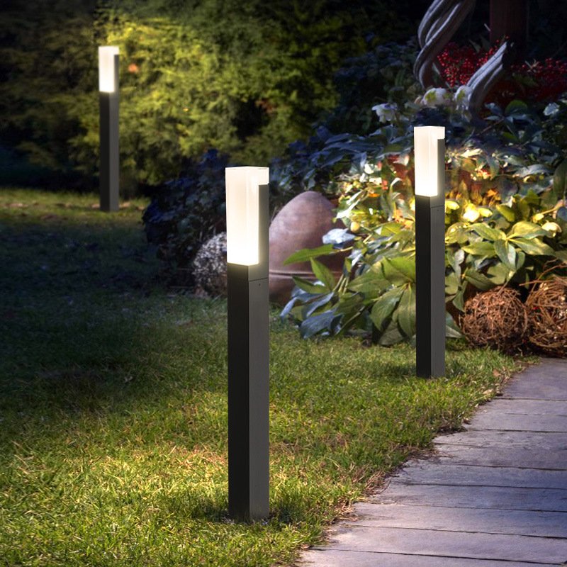 Europe Standard CE Rohs Outdoor Waterproof Acrylic Aluminum Lawn Led Bollard Light Garden Lamp Villa Pathway