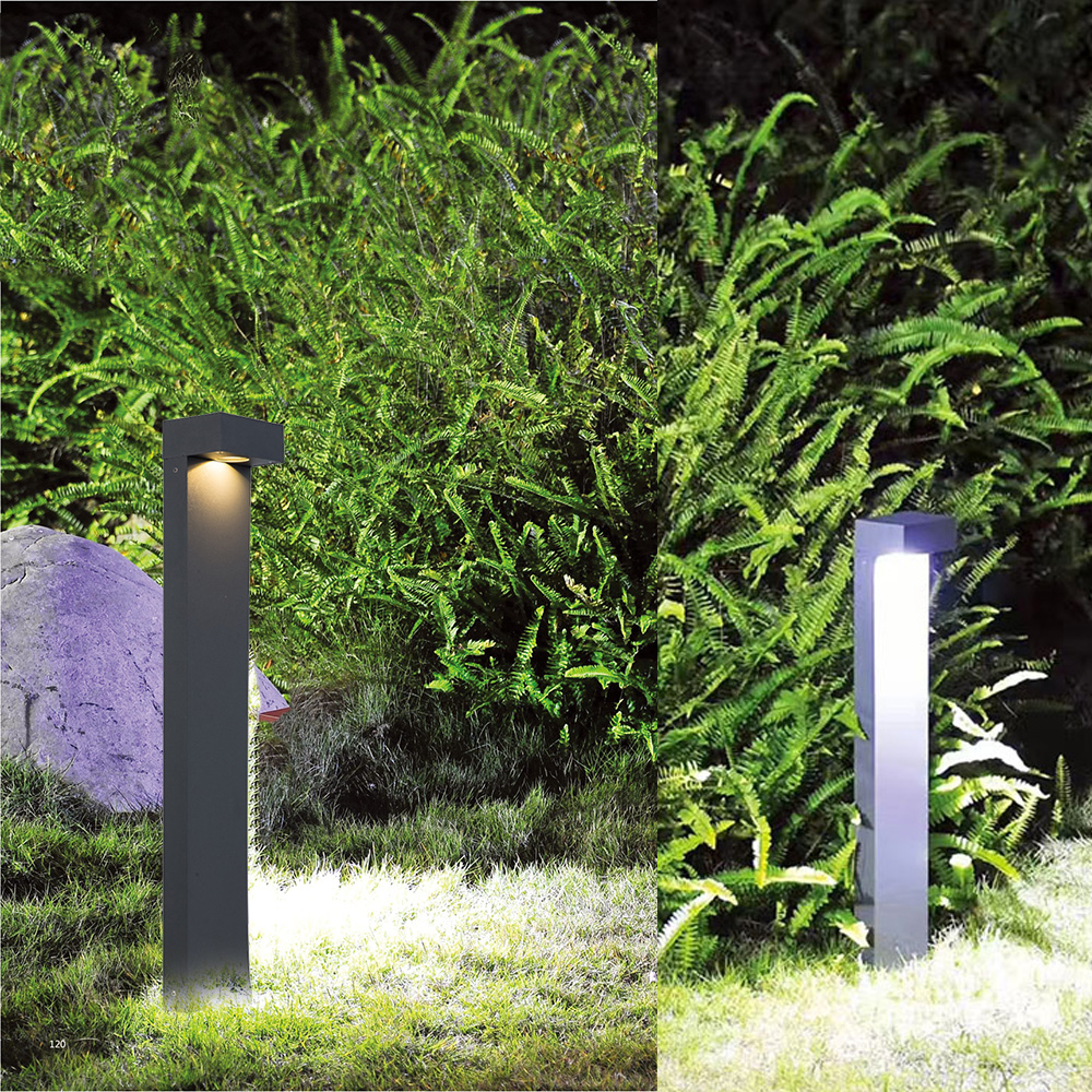 2024 Outdoor Led Bollard Landscape Light Aluminum DC12V DC24V AC220V Led Lawn Light 5w Led Garden Light 60cm High Garden Lamp