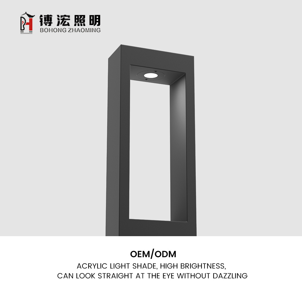 Modern IP65 Waterproof LED Bollard Lamp Outdoor Garden Porch Illumination Decorative Pillar Light for Lawn AC Power Supply